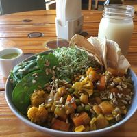 Curry bowl  at Madre Tierra in Hermosillo