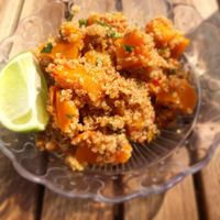 Butternut squash and quinoa salad at Steampunk in North Berwick