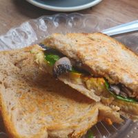 Mushroom sandwich at Steampunk in North Berwick