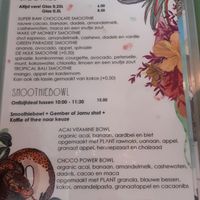 Menu 02-09-20 Breakfast at Oerwoud in Den Bosch