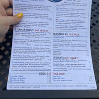 Menu options  at Taqueria Tsunami in Marietta