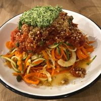 Raw noodle salad at Turf in Vancouver