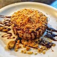 Cheesecake with chocolate and peanut sweet called "paçoca" at Cidadao do Mundo in Curitiba