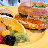 Egg bacon bagel   at The Grain Cafe in Long Beach