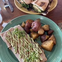Torta and Pollo Crepe  at The Grain Cafe in Long Beach