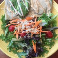 Patty Crepe and Salad  at The Grain Cafe in Long Beach