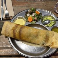 Dosa and ginger beer  at Dosa Nova in Sitges