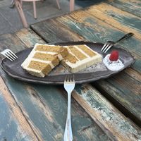 Vegan carrot cake  at Dosa Nova in Sitges