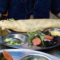 mediterranean style dosa  at Dosa Nova in Sitges