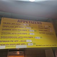 Menu at Pita Pockets in Northampton