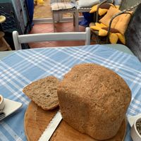 I had one of these homemade loafs each day - any left overs was taking to local soup kitchen for homeless  at Bleujennow in Penzance