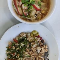 Noodle & rice at Soi Naradhiwas Rajanagarindra - Vegetarian Food Stall in Bangkok