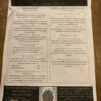 Menu  at El Centro in Kota Kinabalu
