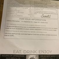 Menu  at El Centro in Kota Kinabalu