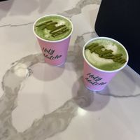 Strawberry rose Matcha with oat milk by far my favorite at Holy Matcha - North Park in San Diego