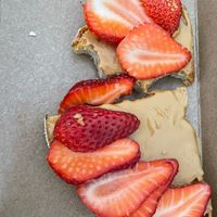 almond butter toast  at Holy Matcha - North Park in San Diego