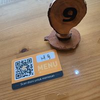 Digital menu at Alpukat Bistro in Jakarta