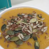 Pumpkin soup at Giardino Di Greta in Bologna