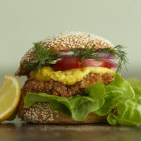 Fikse burger at Cafe Kosmos in Odense