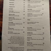 Drink menu at Cafe Kosmos in Odense