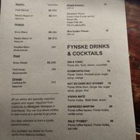 Wine & Beer & cocktails menu at Cafe Kosmos in Odense