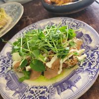 Tofu with penut butter sause at Cafe Kosmos in Odense