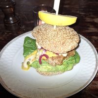 "Fikse"-burger at Cafe Kosmos in Odense