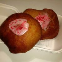 Vegan Raspberry Fastelavnsbolle at Cafe Kosmos in Odense