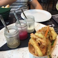 Vegan tempura app at NaturaSi Bistrot in Treviso