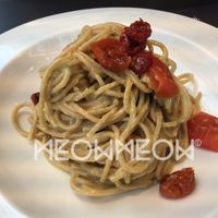Pasta with avocado cream sauce and sundries tomato  at NaturaSi Bistrot in Treviso
