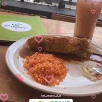 Pedí el chile relleno y que delicia el queso de coco!  at El Vegano in Guadalajara