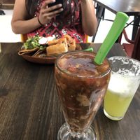 Coctel de seitas & Detox juice  at El Vegano in Guadalajara