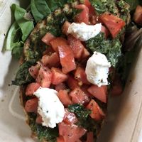 Bruschetta toast at Green Table Cafe in Los Angeles