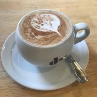 Nice chai latte with almond milk  at Green Table Cafe in Los Angeles