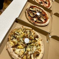 3 of the vegan options  at Pinocchios Wine & Pizza Bar in Gosford