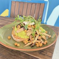 Mushroom avocado on sourdough with cashew cheese  at Enso Cafe in Phnom Penh