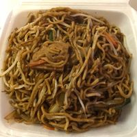 vegetarian chicken chow mein (with eggless noodles) at China Chef in Clovis