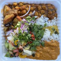 my glowing plate of glowing vegan deliciousness at Sandokan Vegan Bistro in Prague