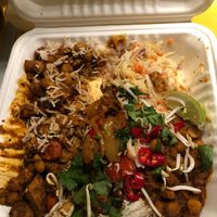 Thali plate (to-go) at Sandokan Vegan Bistro in Prague