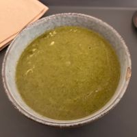 Spinach soup  at Sandokan Vegan Bistro in Prague