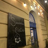 Outside  at Sandokan Vegan Bistro in Prague