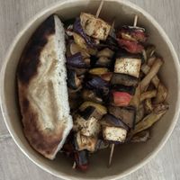 Tofu souvlaki  at Sandokan Vegan Bistro in Prague