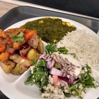 Buffet at Sandokan Vegan Bistro in Prague