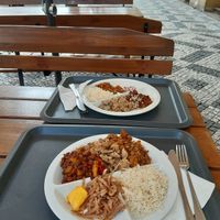Beans, lentils and soy pieces. at Sandokan Vegan Bistro in Prague