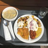 outside seating at Sandokan Vegan Bistro in Prague