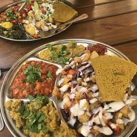 thali plate 2020 at Sandokan Vegan Bistro in Prague