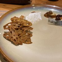 Lotus root crisps   at Burma Burma in Gurgaon