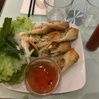 Vegan spring rolls at Hanoi Restaurant in Paris