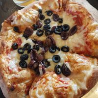 CYO Pizza with black & kalamata olives at Mellow Mushroom in St Louis