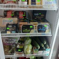 Tofu,  cheeses, sprouts, vegetables at Ceres Herbolario in Sotillo De La Adrada